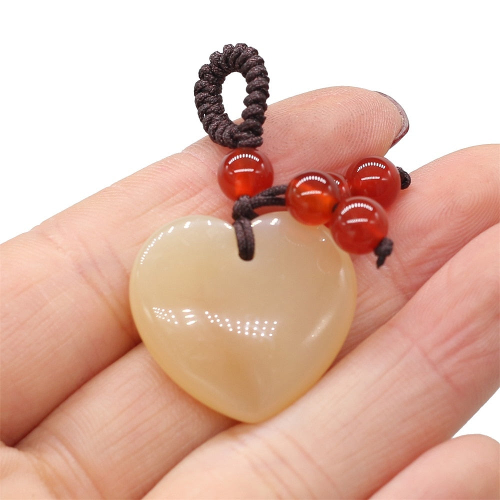 Red Onyx Natural Stone Keychain