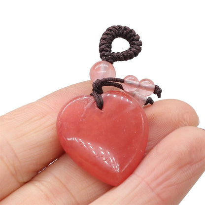 Red Onyx Natural Stone Keychain