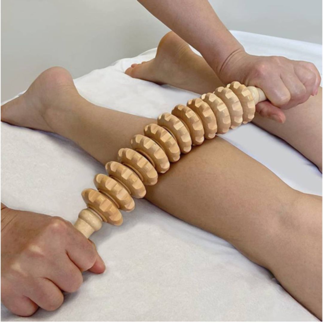 Wooden Rolling Massager for Deep Massage
