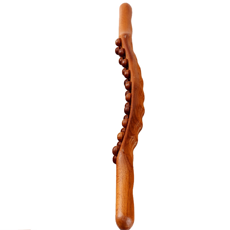 Wooden Meridian Massage Stick with Beads
